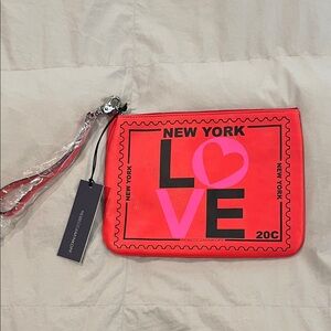Rebecca Minkoff Red and Pink Love Wristlet